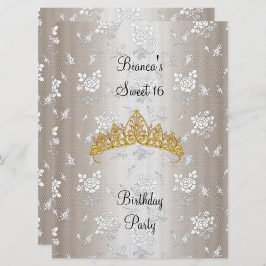 16-jarige uitnodiging 2 (Voorkant / Achterkant)