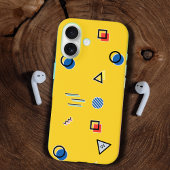 16 Jaune Memphis Monogramme Coque-Mate coque iphone