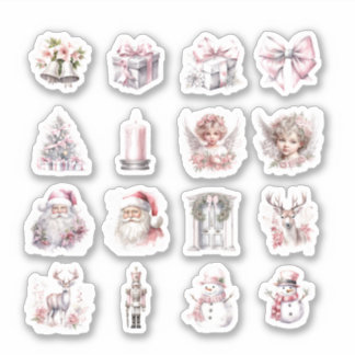 16 kerst op maat gesneden vinyl Stickers