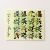 16 Kipfamilies Legpuzzel (Horizontaal)