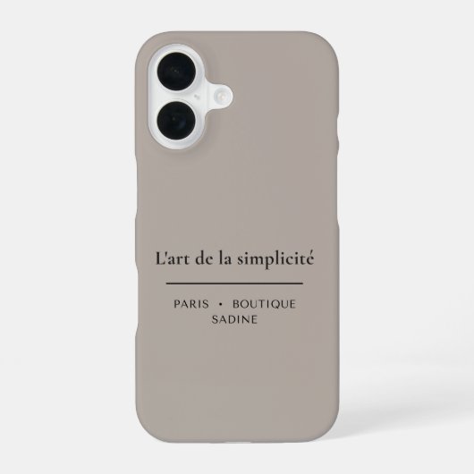 16 L'art de la Simplicité Coque iPhone en Pierre Chau (Verso)