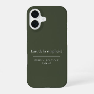 16 L'art de la Simplicité Coque iPhone Vert Olive