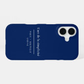 16 L'art de la Simplicité Coque pour iPhone | Minimal (Verso Horizontal)