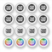 16 Logo Personnalisé Stickers Extra Petit Clair Sé (Devant)