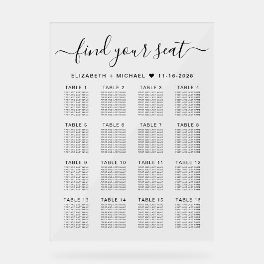 16 Mariage de table élégant (Recto)