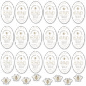 16 of 32oz Waterdichte Queenline Honey Jar Labels (Voorkant)