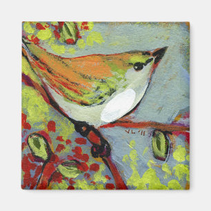 16 oiseaux, aucuns 15 - aimant carré
