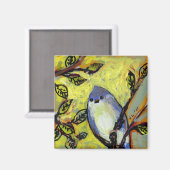 16 Oiseaux, no 12 - Aimant Carré (Recto/Verso)