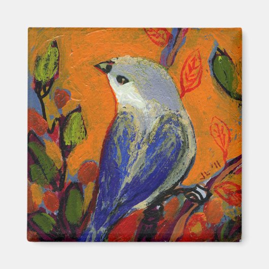 16 Oiseaux, no 13 - Aimant Carré (Devant)