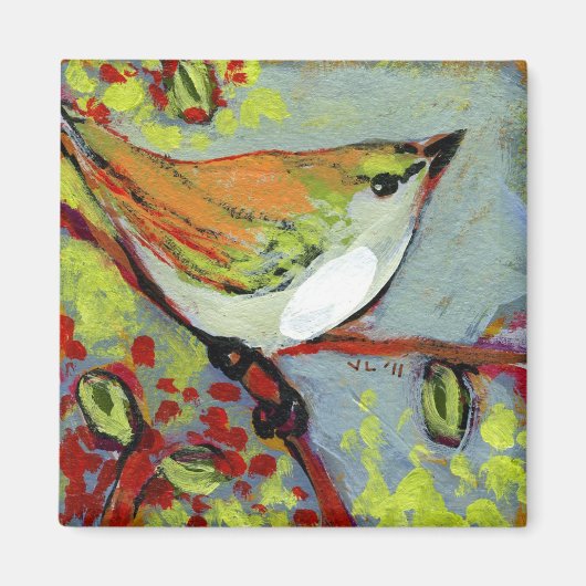 16 Oiseaux, no 15 - Aimant Carré (Devant)
