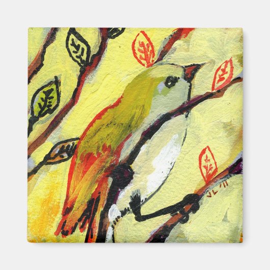 16 Oiseaux, no 7 - Aimant Carré (Devant)