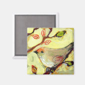 16 Oiseaux, no 8 - Aimant Carré (Recto/Verso)