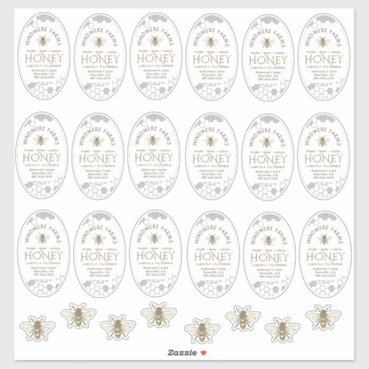 16 ou 32 oz imperméable Étiquettes de bocal de mie (Feuille)