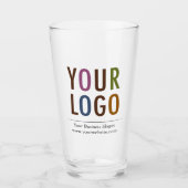 16 oz de verre personnalisé avec votre logo Pas de (Devant)