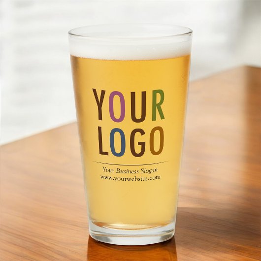 16 oz de verre personnalisé avec votre logo Pas de