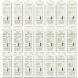 16 oz Muth Honey Jar en bij Nutrition Facts Label