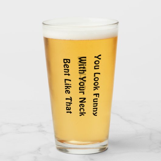 16 oz (ounce) pint bierglas - "Je ziet er grappig Glas (Voorkant gevuld)