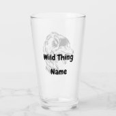 16 oz (ounce) pint bierglas - "Wolf-Wild" Glas (Achterkant)