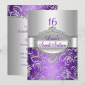 16 Paarse en zilveren aankondigingen (Voorkant / Achterkant)