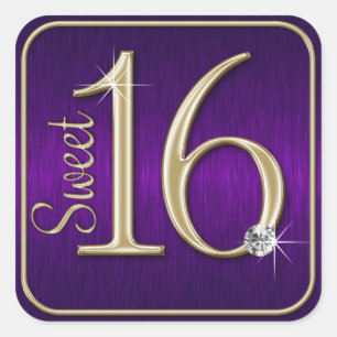 16 Paarse of gouden Stickers voor metaallook