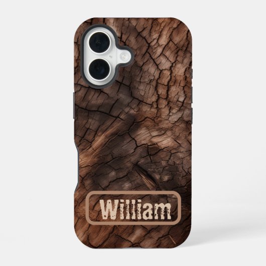 16 Personnaliser Rustic Tree Bark iPhone / coque ipad (Verso)
