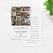 16 Photos Collage Funéraire Cartes de prières comm (Bureau)