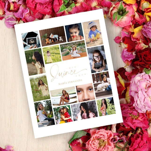 16 Photos Collage Timeline Life Quinceañera (Creator heeft geüpload)