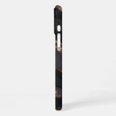 16 Plus Coque Monogrammé Black Gold moderne - Mate iPhone (Côté gauche)