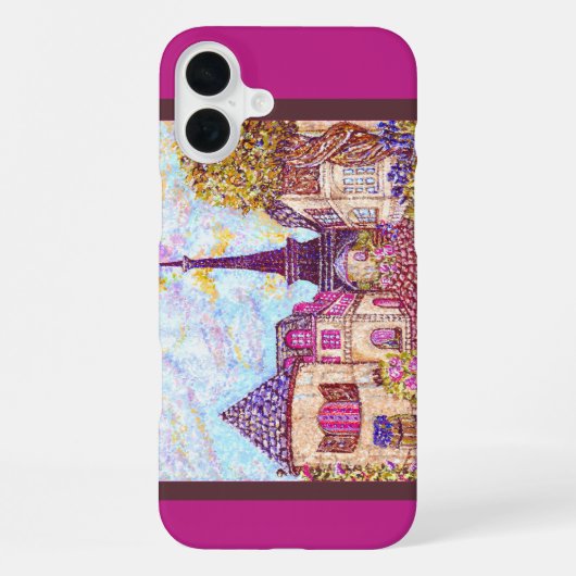 16 Plus Paris Tour Eiffel pointillisme iPhone 6 coque (Verso)