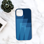 16 Pro Cool Motif géométrique bleu coque iphone