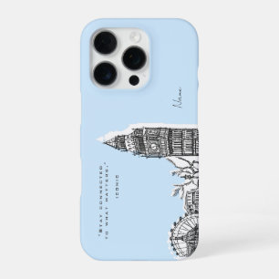 16 Pro Coque de téléphone London Tone Sketch pour iPhone