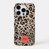 16 Pro Coque iPhone à Imprimé Léopard | Housse de Télépho (Verso)