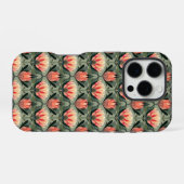 16 Pro Coque iphone de Motif vert de corail tropical (Verso Horizontal)