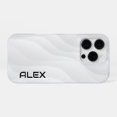 16 Pro Coque iphone de vague blanche (Verso Horizontal)