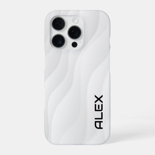 16 Pro Coque iphone de vague blanche (Verso)