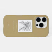 16 Pro Coque iphone d'esquisse ton Leeds (Verso Horizontal)