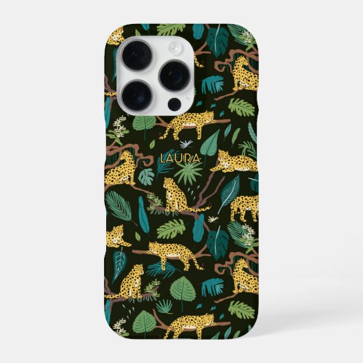 16 Pro Cute Fun Cheetah Leopard Jungle iPhone / coque ipa (Verso)
