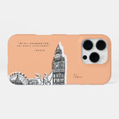 16 Pro London Tone Sketch coque iphone (Verso Horizontal)