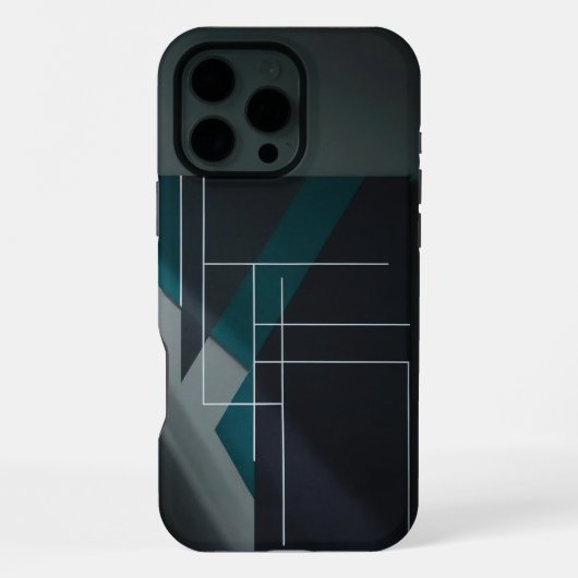 16 Pro Max Coque iphone Abstrait géométrique moderne (Verso)