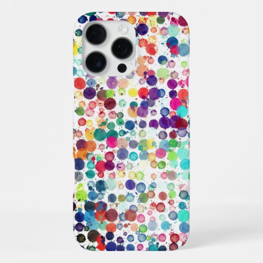16 Pro Max Coque iphone Coque-Mate de Polka Dot (Verso)