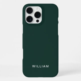 16 Pro Max Coque iphone couleur verte personnalisé avec perso