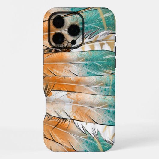 16 Pro Max Coque iphone de plume amérindien (Verso)