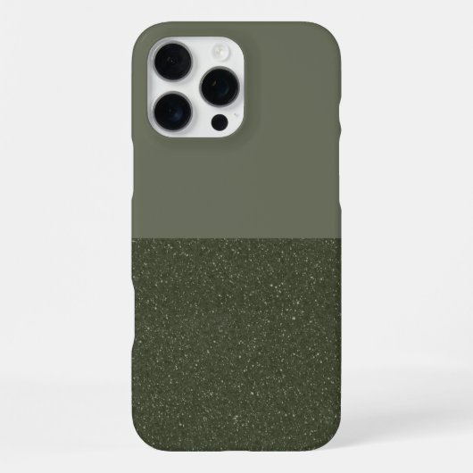 16 Pro Max Coque iphone de texture verte de mousse fractionné (Verso)