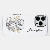 16 Pro Max Coque iPhone éléphant chic moderne (Verso Horizontal)