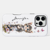 16 Pro Max Coque iPhone / iPad de chaton adorable (Verso Horizontal)