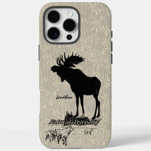 16 Pro Max coque iphone vintage de l'orignal et du loup