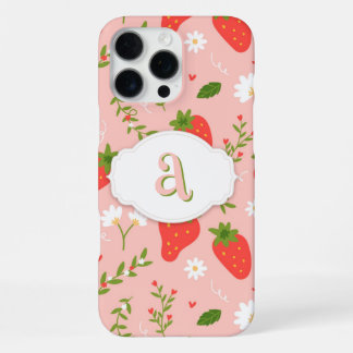 16 Pro Max Cute fraise Motif iPhone / coque ipad