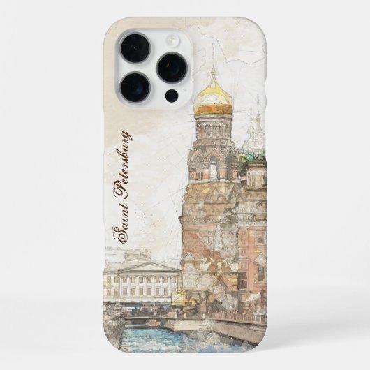 16 Pro Max Élégant coque iphone de Saint-Pétersbourg Russie | (Verso)