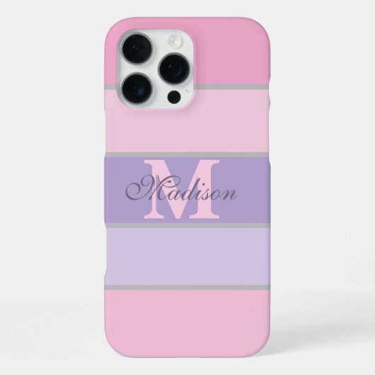 16 Pro Max pastel rose et violet iPhone / coque ipad (Verso)