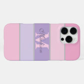 16 Pro Max pastel rose et violet iPhone / coque ipad (Verso Horizontal)
